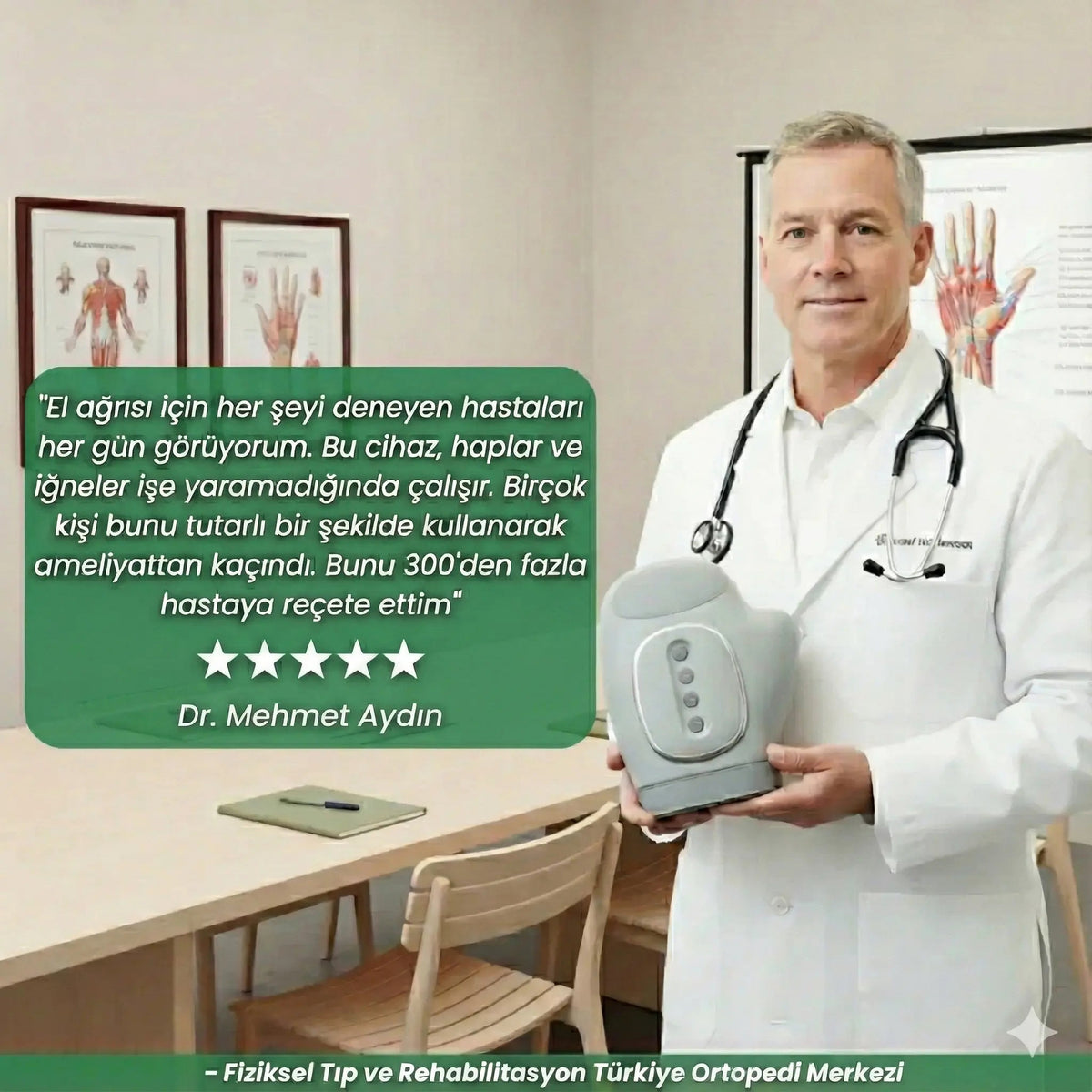HandCare Pro™ El Terapisti - Isıtmalı ve Akıllı Kompresyonlu El Masaj Aleti