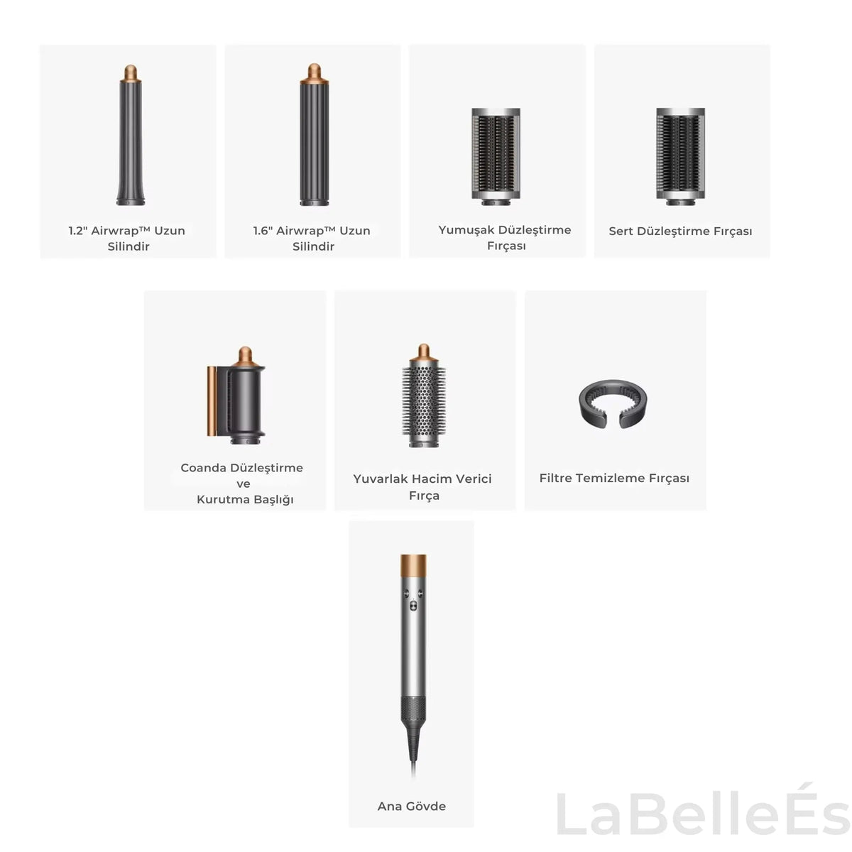 Saç Şekillendirici ÉS AirWrap Pro Long | 6 Başlıklı Profesyonel Set