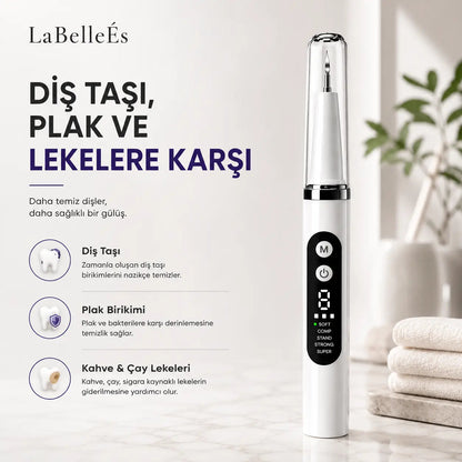 LaBelleÉs SmilePro™ Ultrasonik Diş Taşı Temizleyici – 5 Modlu LED’li Profesyonel Bakım Cihazı